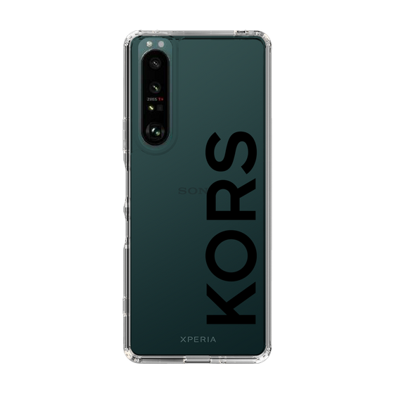 スリムプロテクションケース［ MICHAEL KORS - Logo - Black ］