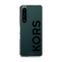 スリムプロテクションケース［ MICHAEL KORS - Logo - Black ］