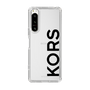 スリムプロテクションケース［ MICHAEL KORS - Logo - Black ］