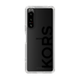 スリムプロテクションケース［ MICHAEL KORS - Logo - Black ］