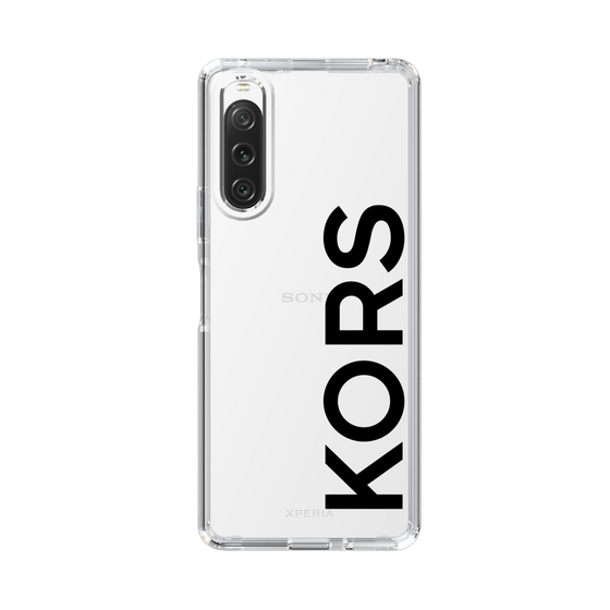 スリムプロテクションケース［ MICHAEL KORS - Logo - Black ］
