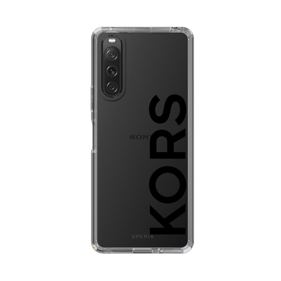 スリムプロテクションケース［ MICHAEL KORS - Logo - Black ］