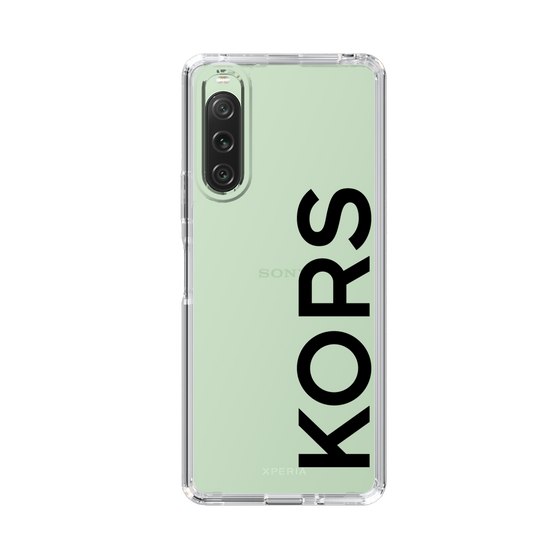 スリムプロテクションケース［ MICHAEL KORS - Logo - Black ］