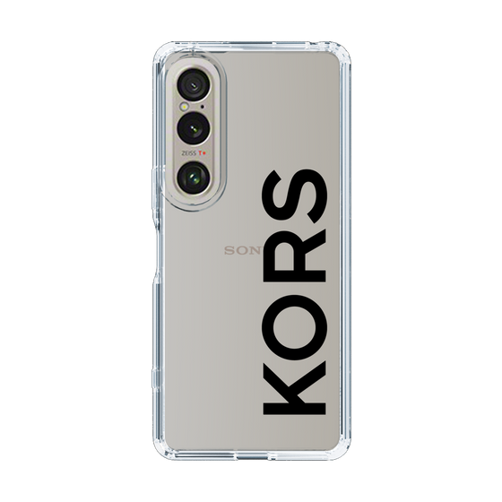 スリムプロテクションケース［ MICHAEL KORS - Logo - Black ］
