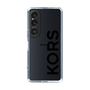 スリムプロテクションケース［ MICHAEL KORS - Logo - Black ］