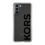 スリムプロテクションケース［ MICHAEL KORS - Logo - Black ］