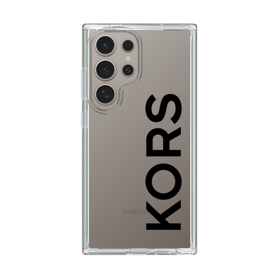スリムプロテクションケース［ MICHAEL KORS - Logo - Black ］