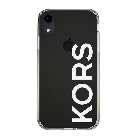 スリムプロテクションケース［ MICHAEL KORS - Logo - White ］