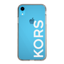 スリムプロテクションケース［ MICHAEL KORS - Logo - White ］
