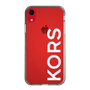 スリムプロテクションケース［ MICHAEL KORS - Logo - White ］