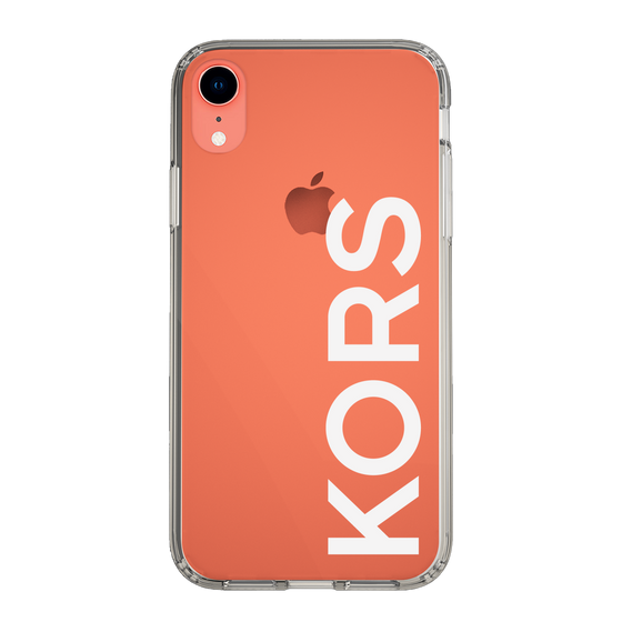 スリムプロテクションケース［ MICHAEL KORS - Logo - White ］