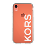 スリムプロテクションケース［ MICHAEL KORS - Logo - White ］