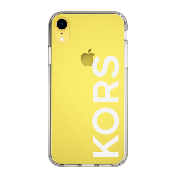 スリムプロテクションケース［ MICHAEL KORS - Logo - White ］