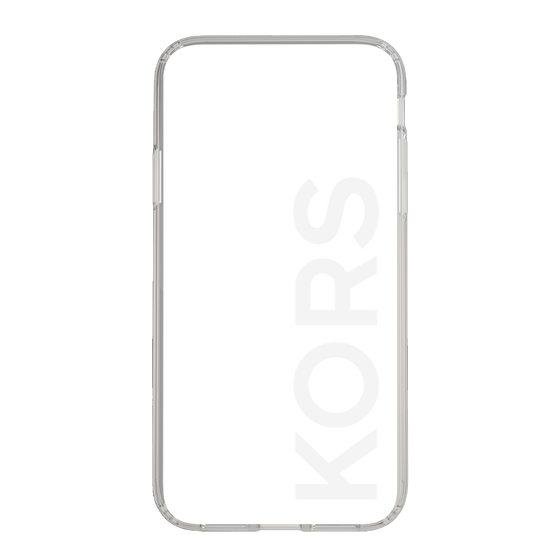 スリムプロテクションケース［ MICHAEL KORS - Logo - White ］
