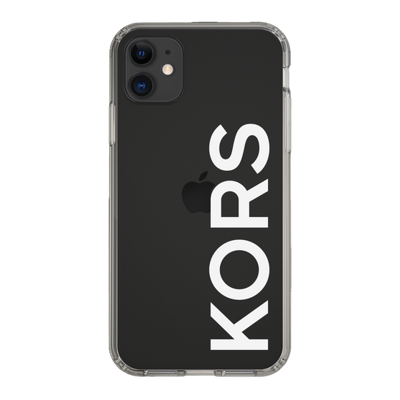 スリムプロテクションケース［ MICHAEL KORS - Logo - White ］