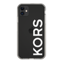 スリムプロテクションケース［ MICHAEL KORS - Logo - White ］