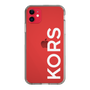 スリムプロテクションケース［ MICHAEL KORS - Logo - White ］