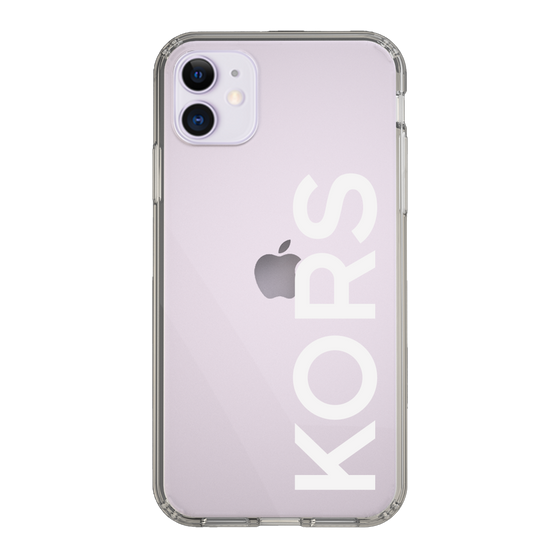 スリムプロテクションケース［ MICHAEL KORS - Logo - White ］