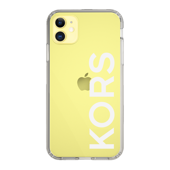 スリムプロテクションケース［ MICHAEL KORS - Logo - White ］