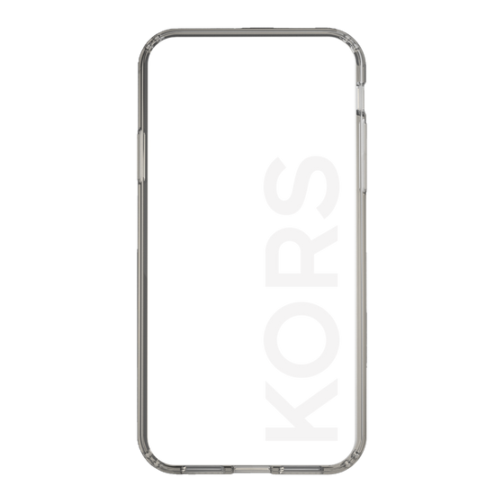 スリムプロテクションケース［ MICHAEL KORS - Logo - White ］