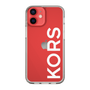 スリムプロテクションケース［ MICHAEL KORS - Logo - White ］
