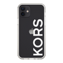 スリムプロテクションケース［ MICHAEL KORS - Logo - White ］