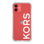 スリムプロテクションケース［ MICHAEL KORS - Logo - White ］