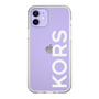 スリムプロテクションケース［ MICHAEL KORS - Logo - White ］