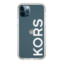 スリムプロテクションケース［ MICHAEL KORS - Logo - White ］