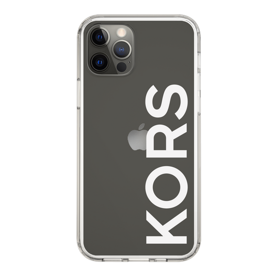スリムプロテクションケース［ MICHAEL KORS - Logo - White ］
