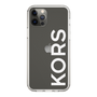 スリムプロテクションケース［ MICHAEL KORS - Logo - White ］