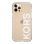 スリムプロテクションケース［ MICHAEL KORS - Logo - White ］