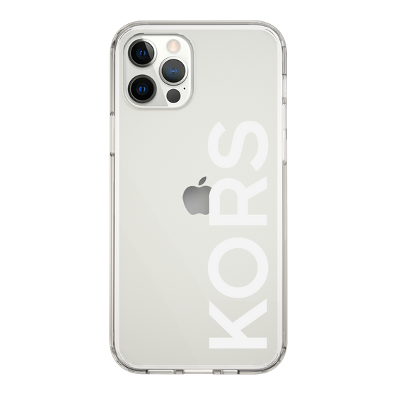 スリムプロテクションケース［ MICHAEL KORS - Logo - White ］