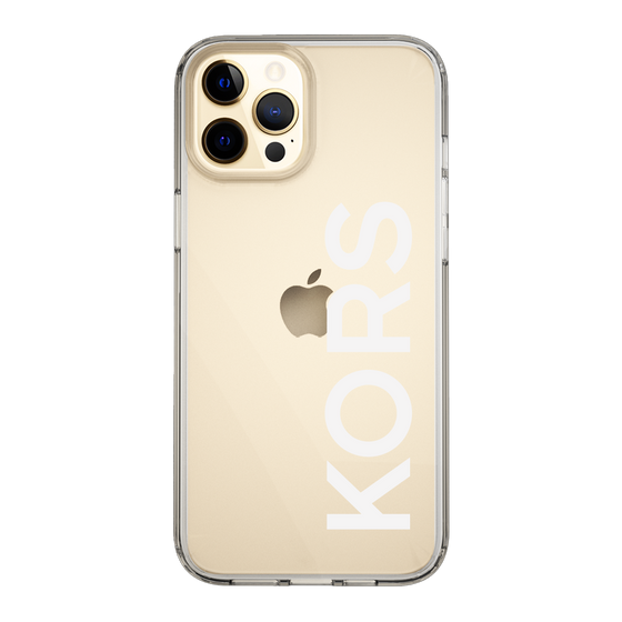 スリムプロテクションケース［ MICHAEL KORS - Logo - White ］
