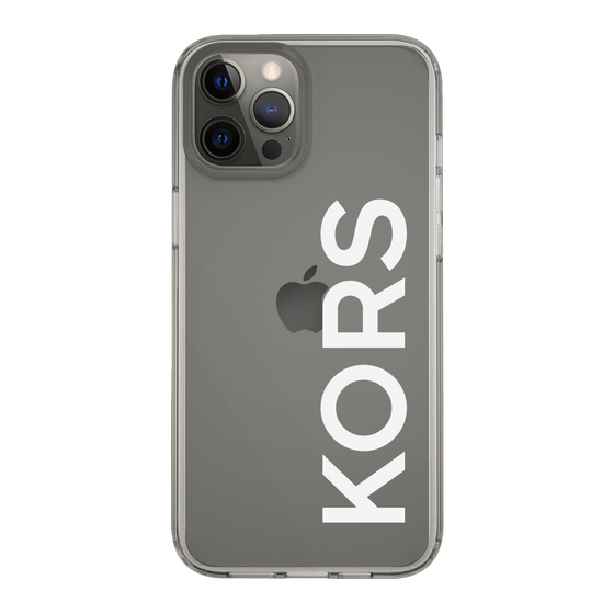 スリムプロテクションケース［ MICHAEL KORS - Logo - White ］