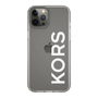 スリムプロテクションケース［ MICHAEL KORS - Logo - White ］