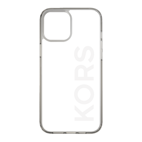 スリムプロテクションケース［ MICHAEL KORS - Logo - White ］