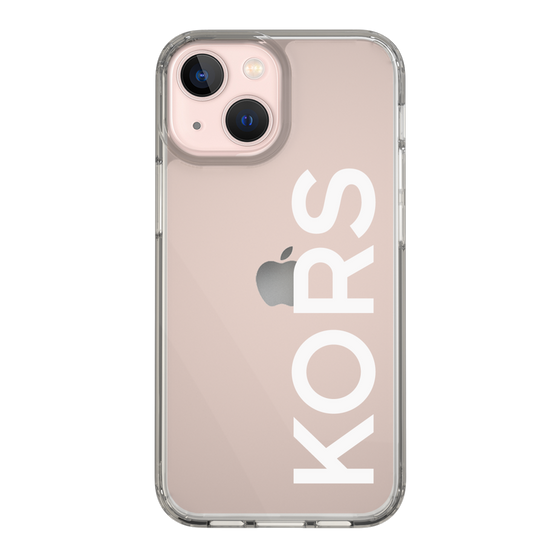 スリムプロテクションケース［ MICHAEL KORS - Logo - White ］