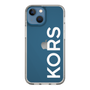 スリムプロテクションケース［ MICHAEL KORS - Logo - White ］