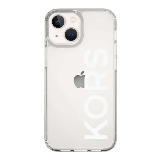 スリムプロテクションケース［ MICHAEL KORS - Logo - White ］