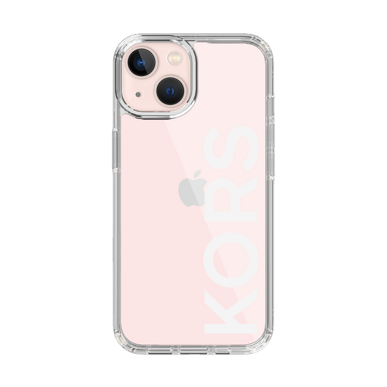 スリムプロテクションケース［ MICHAEL KORS - Logo - White ］