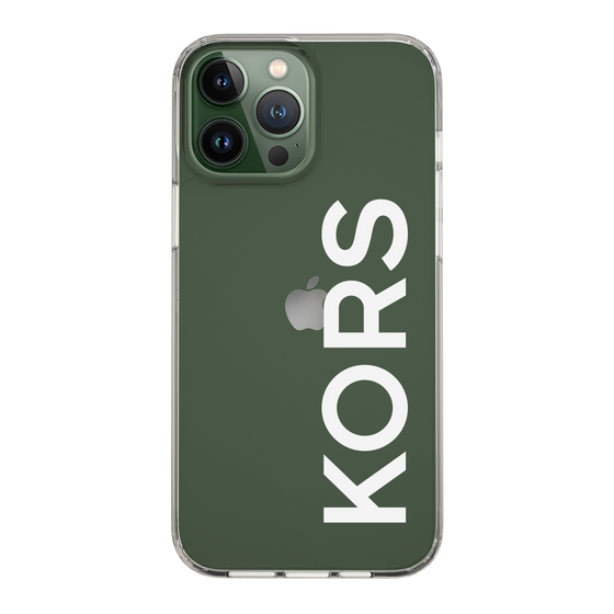 スリムプロテクションケース［ MICHAEL KORS - Logo - White ］