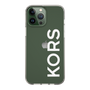 スリムプロテクションケース［ MICHAEL KORS - Logo - White ］