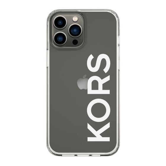 スリムプロテクションケース［ MICHAEL KORS - Logo - White ］