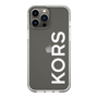 スリムプロテクションケース［ MICHAEL KORS - Logo - White ］