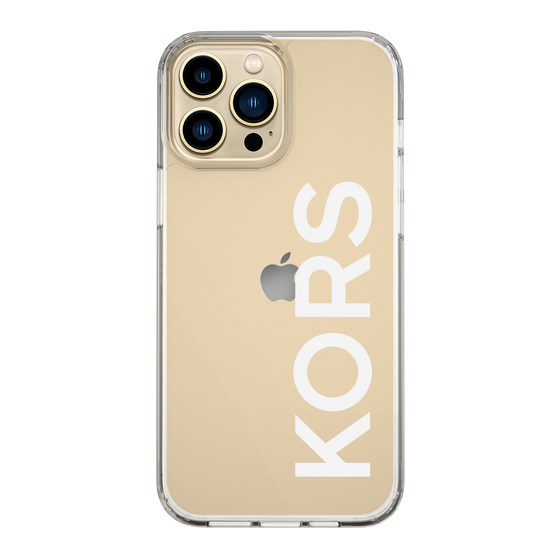 スリムプロテクションケース［ MICHAEL KORS - Logo - White ］