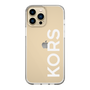 スリムプロテクションケース［ MICHAEL KORS - Logo - White ］