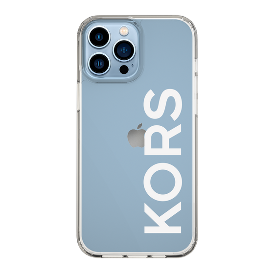 スリムプロテクションケース［ MICHAEL KORS - Logo - White ］