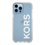 スリムプロテクションケース［ MICHAEL KORS - Logo - White ］