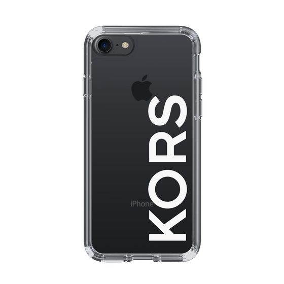 スリムプロテクションケース［ MICHAEL KORS - Logo - White ］